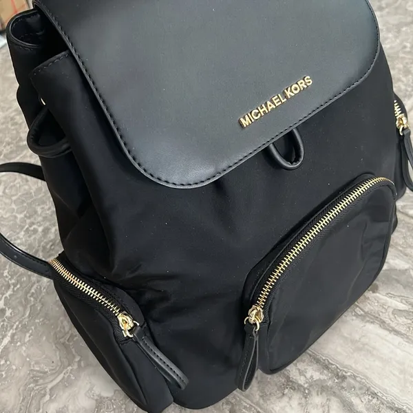 Michael Kors Abbey Large Nylon Backpack, Black New w/Tag Retail $398 - Image 9