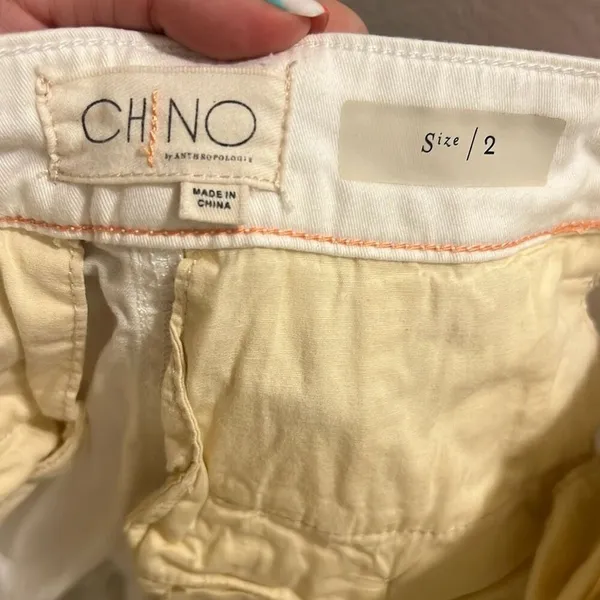 ✨Anthropologie Chino Pintucked Chino White Sz 2 Pants✨ - Image 8