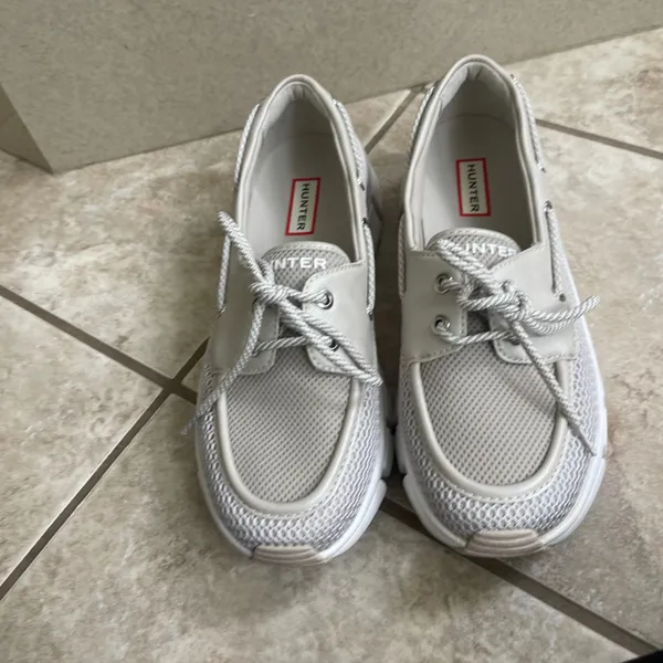 Hunter‎ sasa Original Mesh Boat Shoe Sneakers Beige White Womens Size 9M EUC - Image 2