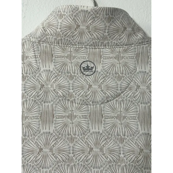 Peter Millar Perth Shell Pullover Ivory Shell Print Quarter-Zip NEW - Image 3