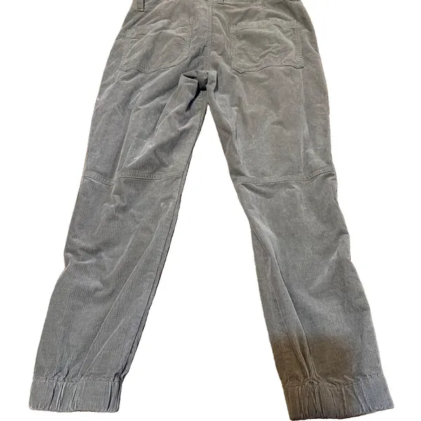 Banana Republic Women's Gray Corduroy Slim Straight Flat Front Pants Pockets - Image 4