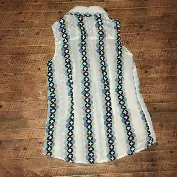 Boden retro circles & diamonds sleeveless top - Image 3