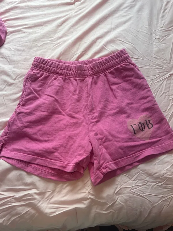 Hot Pink Gamma Phi Beta Hoodie and Shorts Set - Image 6