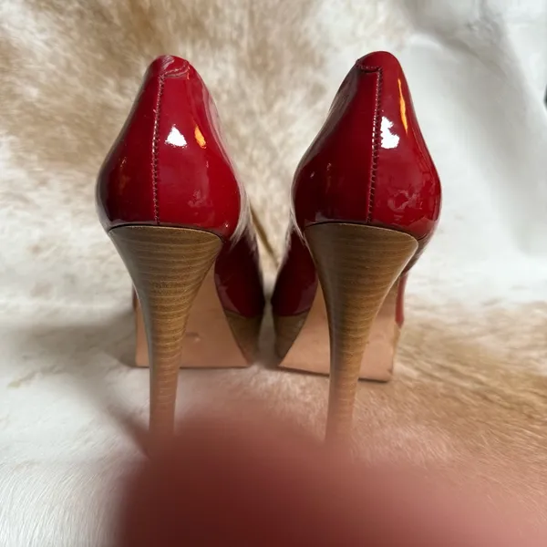 Pour La Victoire Platform Peep‎ Toe Pumps Size 7.5 B88 - Image 10