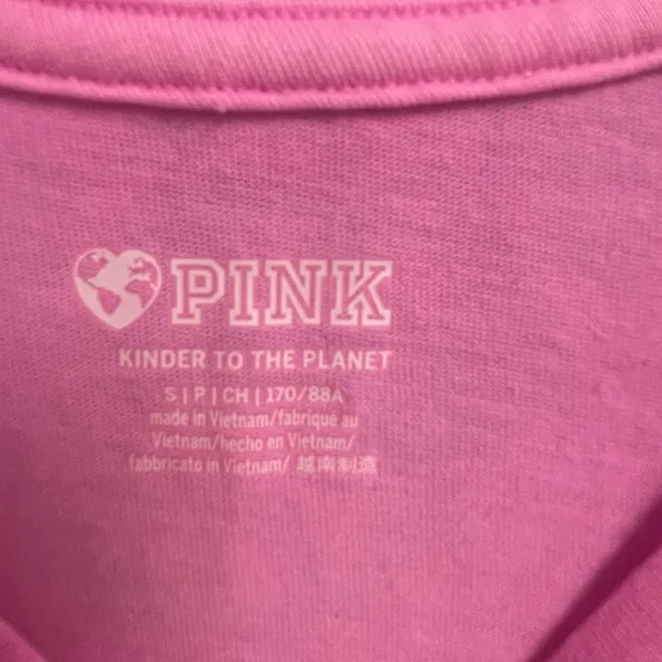 PINK Short Sleeve Soft T Graphic Logo Size Small - Image 2