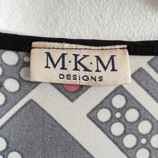 MKM Designs Vtg Y2K 2000s Babydoll Top Womens Small‎ Asymmetrical Polka Dot Fairycore - Image 3