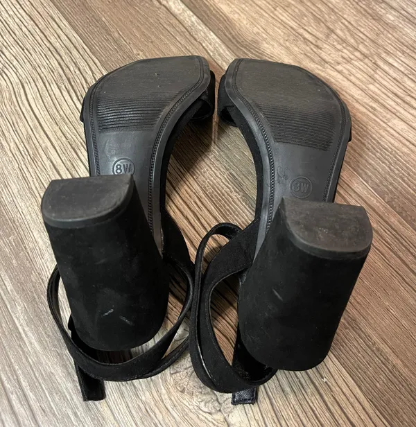 A New Day Black Ankle Strap Heels - Image 4