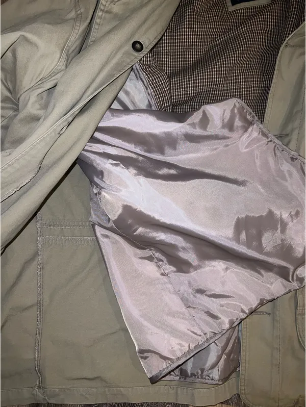Faded Glory Barn Jacket Vintage Blanket Lined Chore Women’s Tan Canvas - Image 4