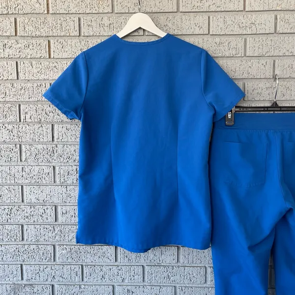 Figs Scrub Set Royal Blue Catarina Top Zamora Joggers Size XS - Image 8