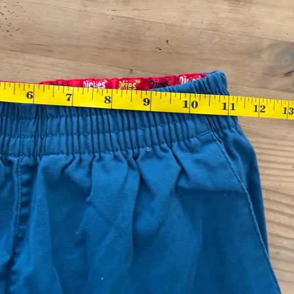 Dickies Scrub Pants XXS Teal Blue Elastic Waist Cargo Pocket Medical Uniform - Image 5