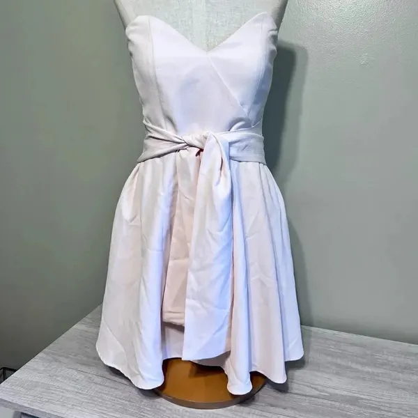 Keepsake Get Free Strapless Mini Dress Size Medium White - Image 6