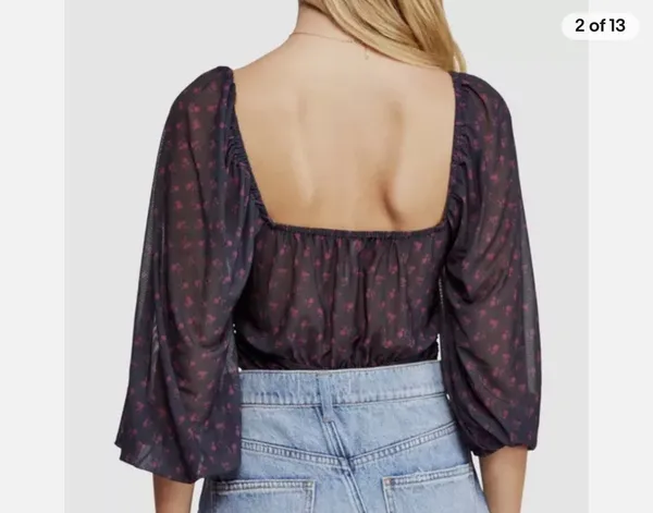 Free People Mesh Long Sleeve Top - Image 2