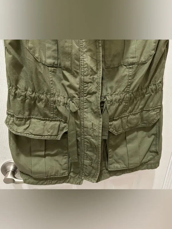 Abercrombie & Fitch 1892 olive green cotton utility vest Medium - Image 10