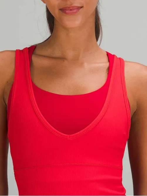 Lululemon Power Pivot Ribbed Tank Crop Top Love Red - Image 5