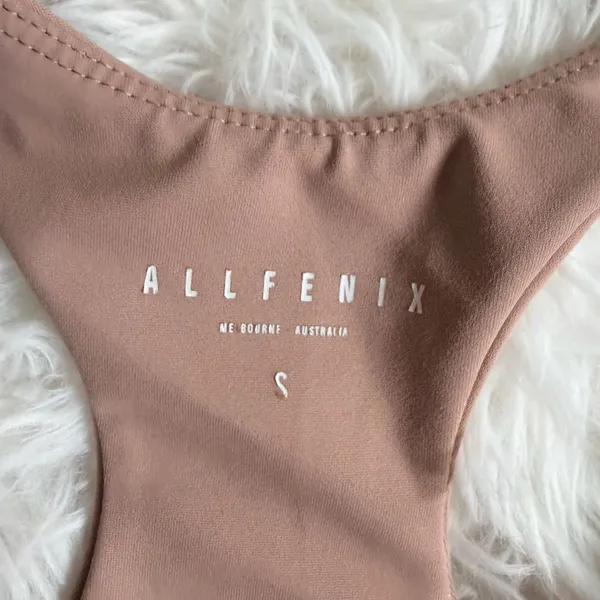 All Fenix Ivy Beige Taupe Multi Color Block High Impact Sports Bra Size S - Image 2