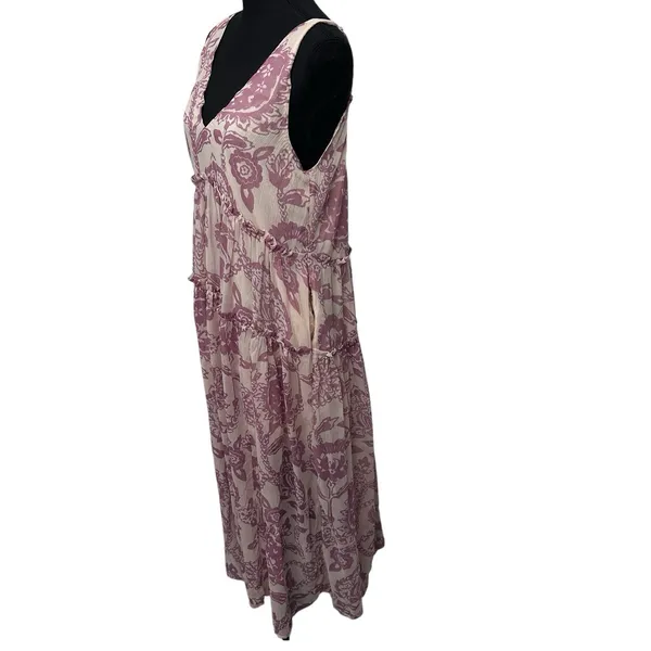 Free People Julianna Maxi Dress for‎ Women Size Small Pockets Rose & Ivory NWT - Image 6