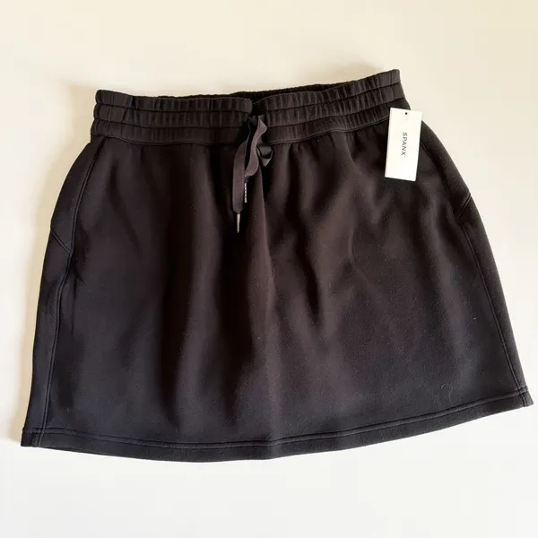 Spanx Womens AirEssentials Black Athleisure Sporty Mini Tennis Skort Size L - Image 2