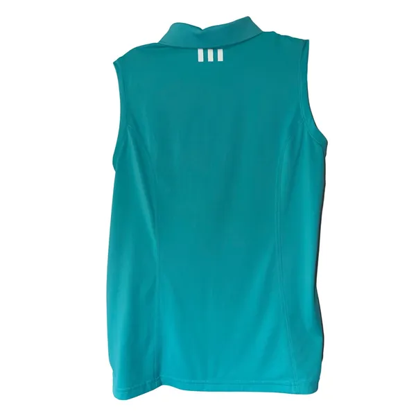 Adidas Golf Womens Puremotion Sleeveless Polo‎ Shirt Teal 2014 PGA Valhalla L - Image 3