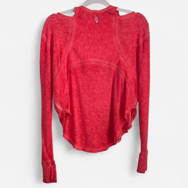 Free People Zenith Burnout thermal Tee Indie Burnout Layering Essential (XS) - Image 4