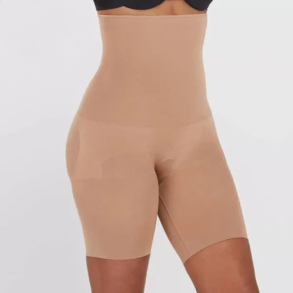 Spanx Assets Shaping Shorts Size Medium Light Beige Hi Waisted Compression - Image 8