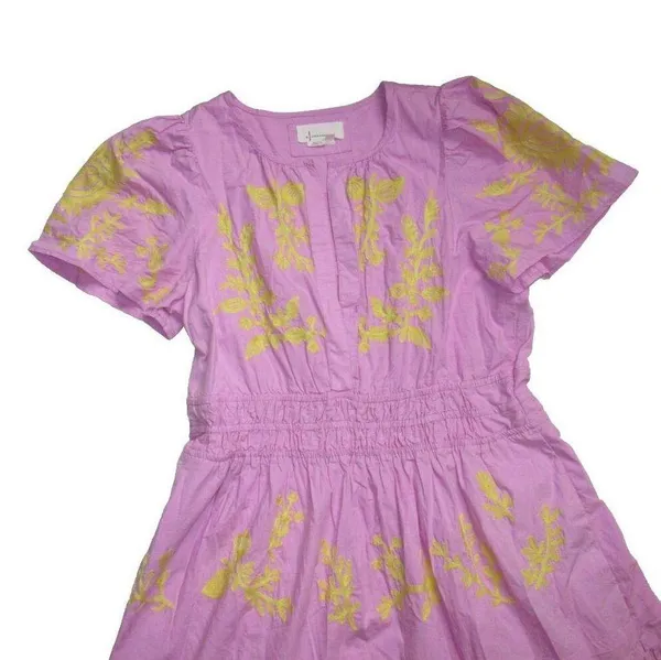 Anthropologie NWT Somerset Maxi in Pink Embroidered Edition Dress L - Image 7
