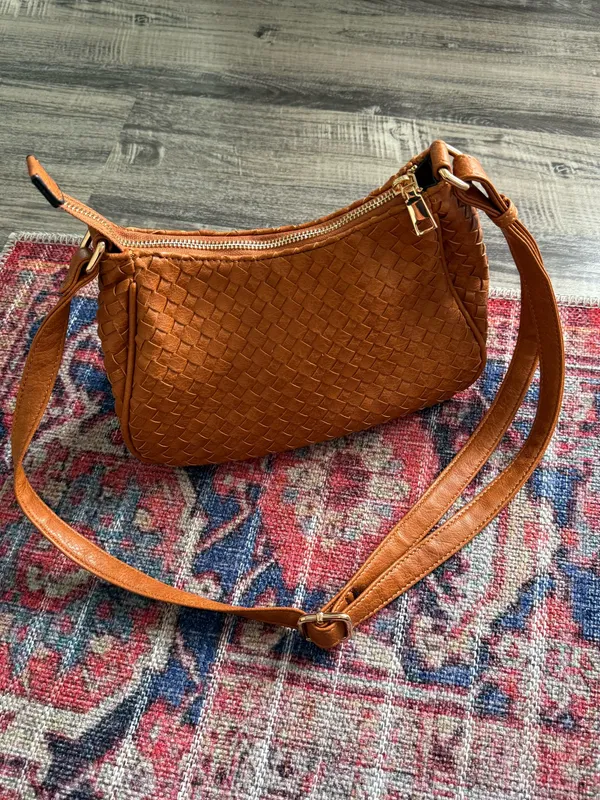 cognac braided purse crossbody - Image 3