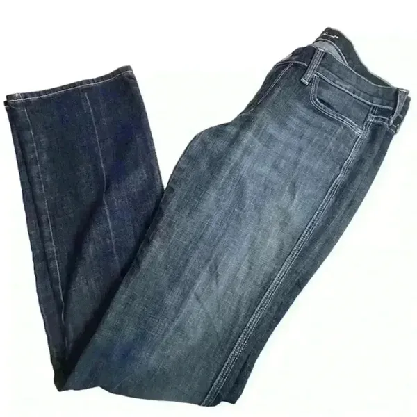 7 For All Mankind Women's Bootcut‎ Jeans Size 28 Dark Blue Stretch Denim - Image 14
