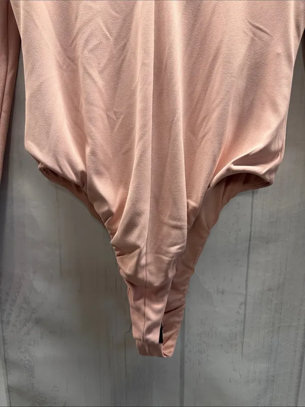 Zara Blush Pink V-Neck Long Sleeve Bodysuit Size Small - Image 3