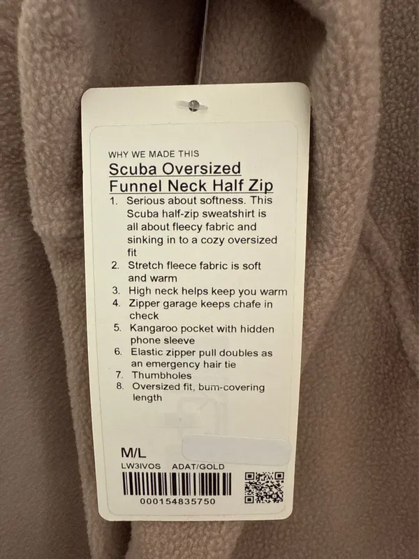 Lululemon Scuba Oversized Funnel Neck Half-Zip - Image 3
