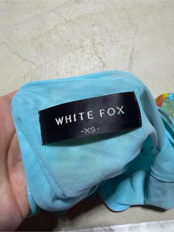 White fox Blue Floral Cami Top Spaghetti Straps XS - Image 7