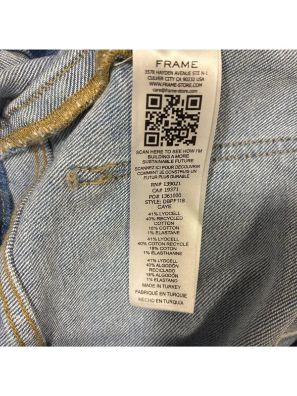 Frame Double Button Flare Jeans Size 26 In Caye - Image 6