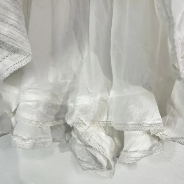 Aerie Rock 'n' Ruffle Skort White Size XS Boho Smocked‎ Tiered Cotton Coquette - Image 8