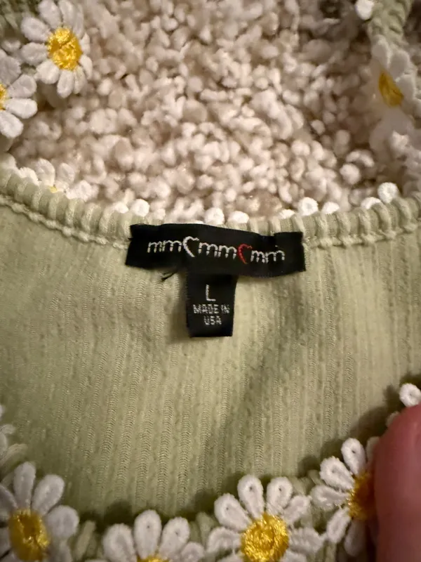 Mm mm mm flower tank Green Size L - Image 2