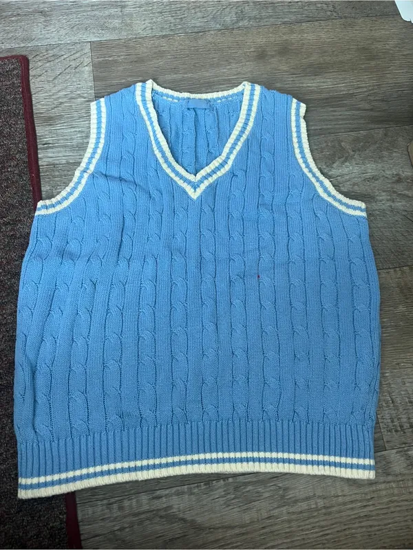 Brandy Melville John galt blue knit sweater vest - Image 3