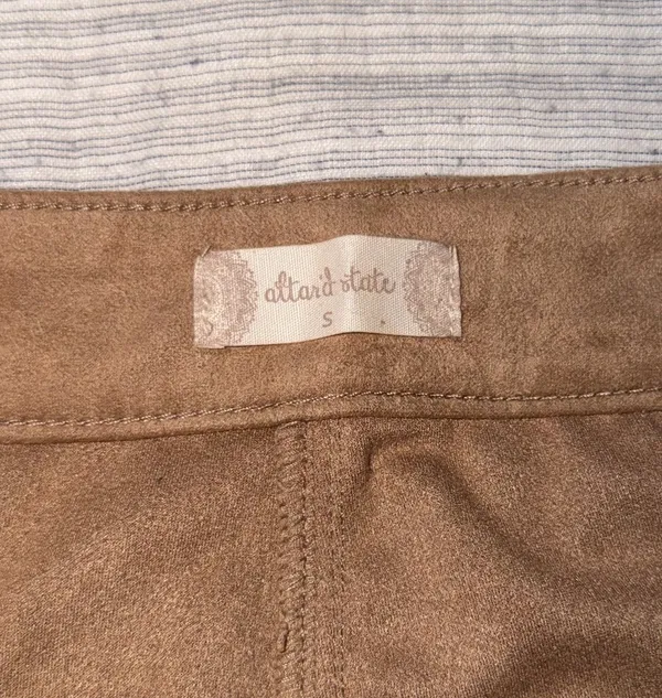Altar'd State Skirt Suede Mini tan - Image 3