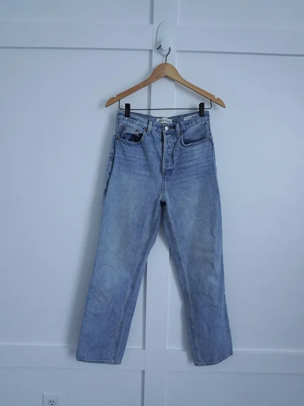 Aritzia Denim Forum The Joni High Rise Loose Jean 7 Yrs Pctr Ths Bleu - Image 3