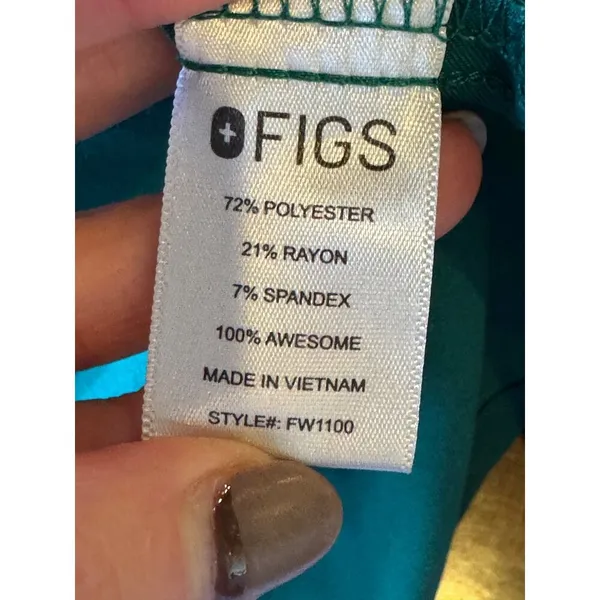 Figs Shirt Women Small Green Casma Three Pocket Scrub‎ Top Medical Nurse Doctor - Image 11