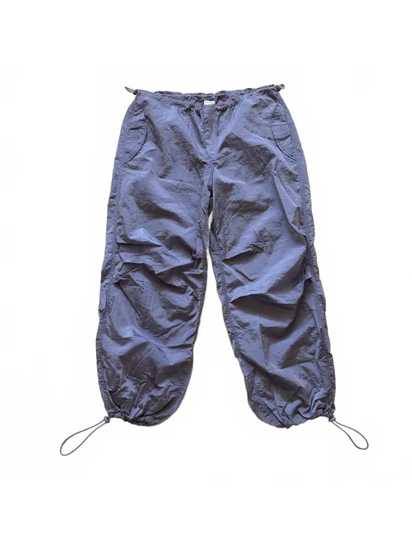 Urban Outfitters Iets Frans Shiny Baggy Parachute Pants Balloon Trousers Large - Image 2