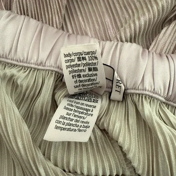 Victoria's Secret Pleated Metallic Pink Wide Leg Pajama Pants Size S Loungewear - Image 6