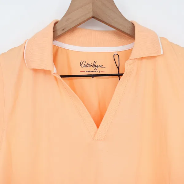 Walter Hagen P11 Sleeveless Johnny Golf Polo Peach Fuzz Orange Womens Medium - Image 3