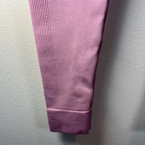 Set Active Sculptflex Ribbed Seamless Leggings Lilac Purple Athletic Gym Sz XS/S - Image 4