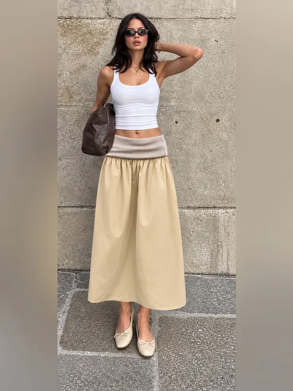 NWT Zara Contrast Fajin Skirt Also known as the Contrast Cummerbund(convertible) - Image 3