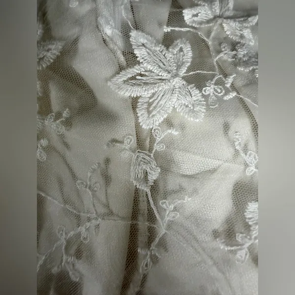 Charlotte Russe Y2K Lace Maxi Skirt Feminine Fairy‎ Coquette White Floral Summer - Image 4