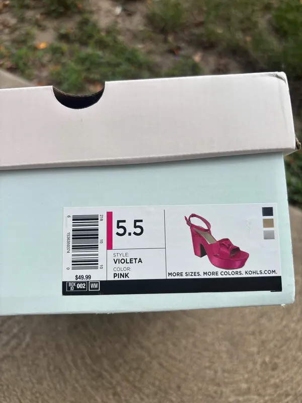 SO 5.5 hot pink violetta platform block heels - Image 3