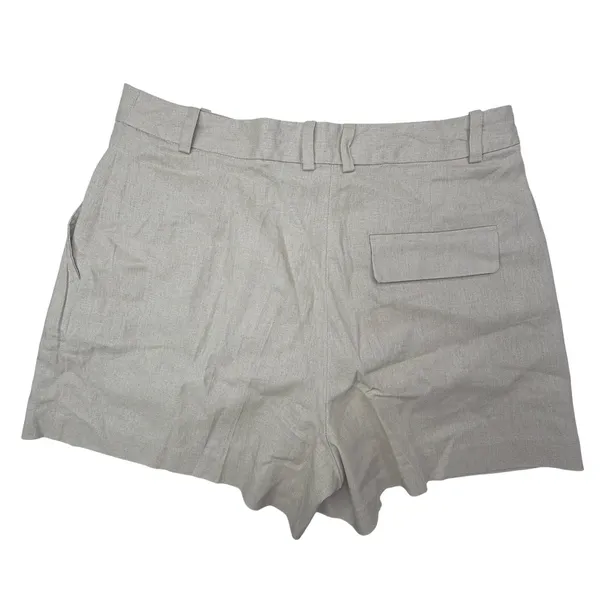 Zara Linen Blend Ecru High Rise Shorts M 8 GUC (SEE NOTE) - Image 9