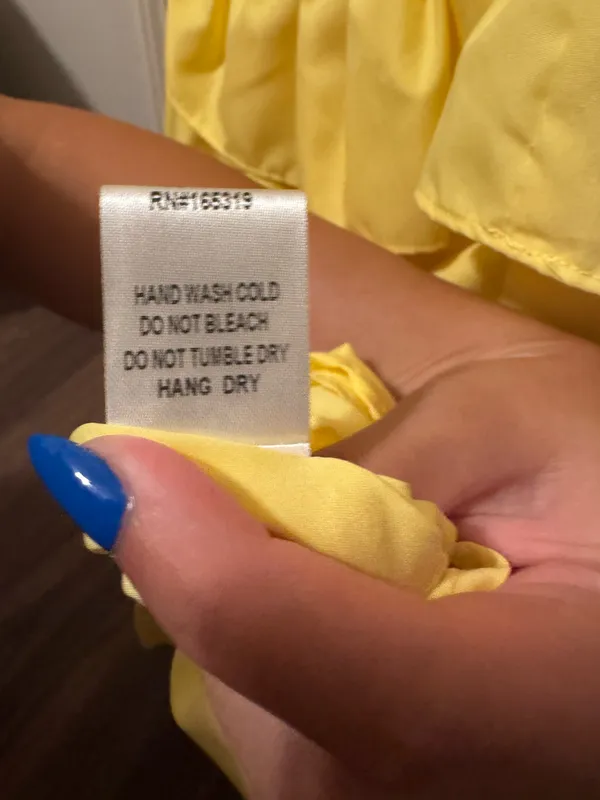 Yellow one shoulder ruffle dress - Image 8