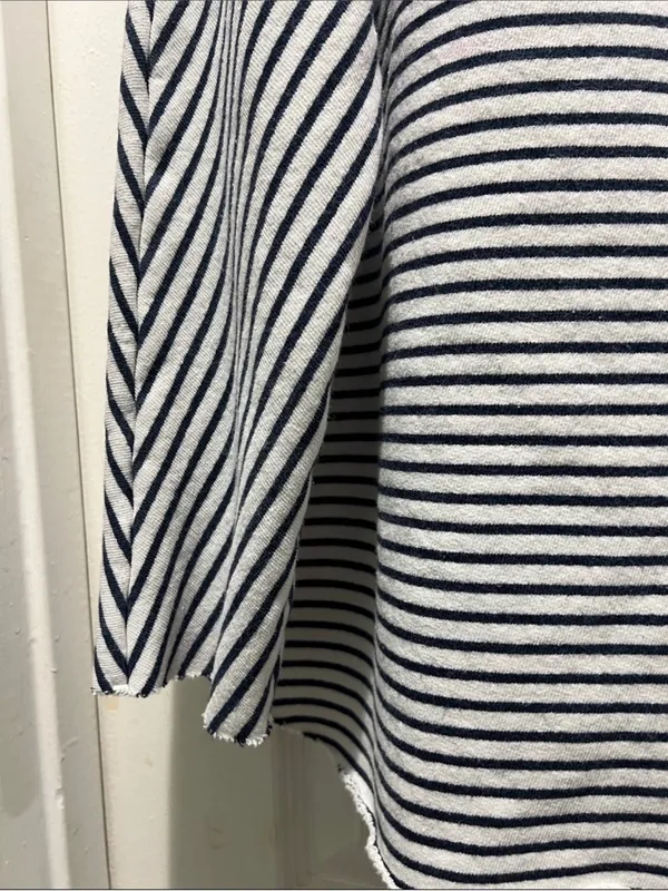 FRANK & EILEEN Blue Kane Striped Capelet Hoodie M - Image 7