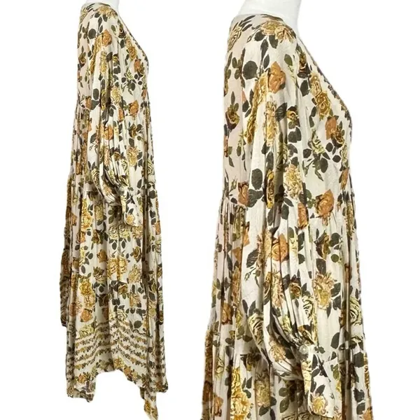 Free People Ethereal Dainty Row of Roses Floral Maxi Dress Size Small - Image 8