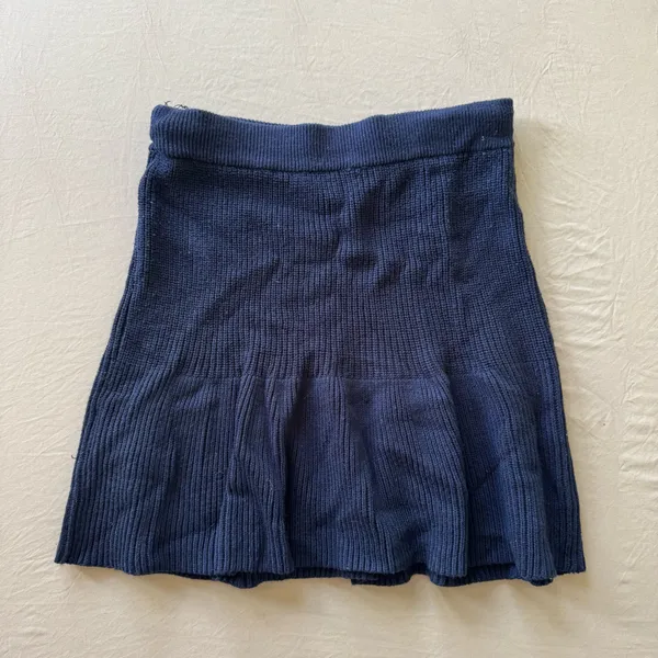 Zara Ribbed Knit Flounce Mini Skirt - Image 3