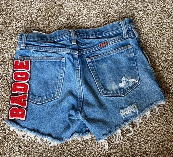 Wisconsin Badgers Custom Made Jean Shorts - Image 2
